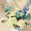 Ocean Breeze Floral Elegance in a White Pot