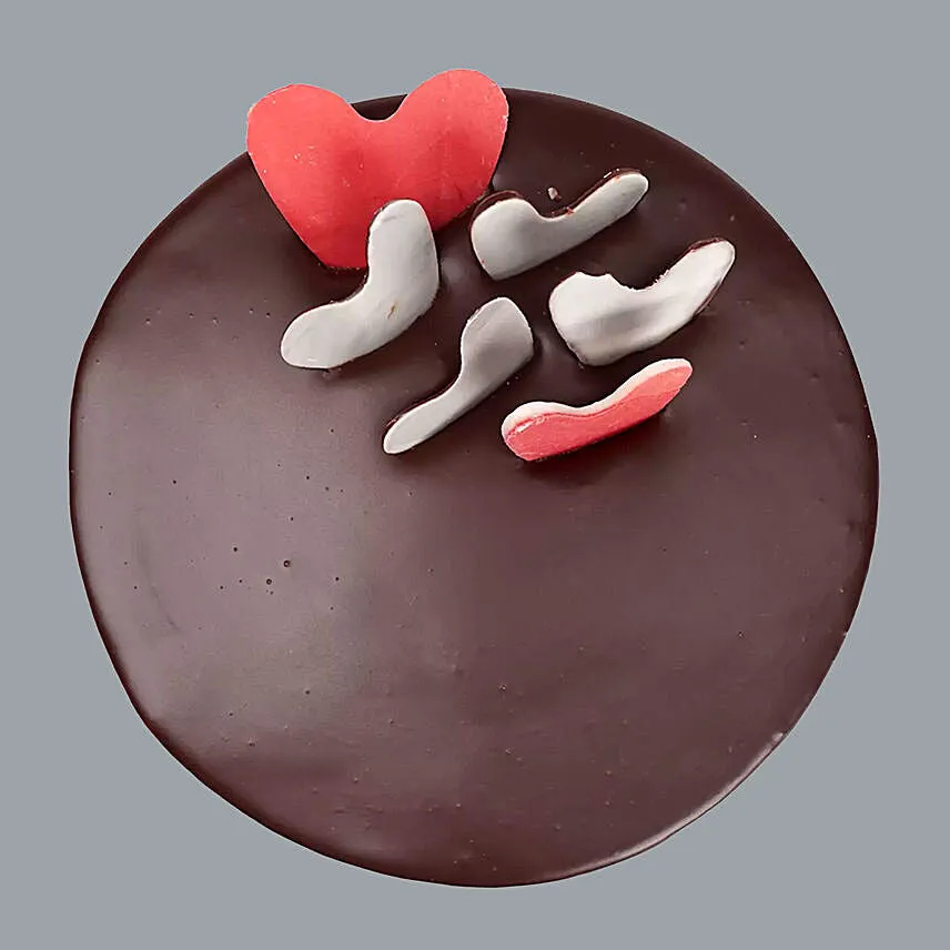 Chocolate Fudge Heart Cake