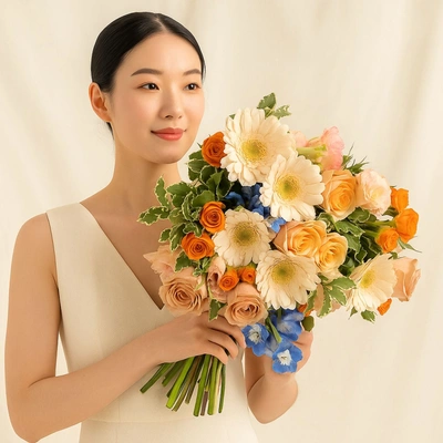 Pastel Beauty Flowers Bouquet