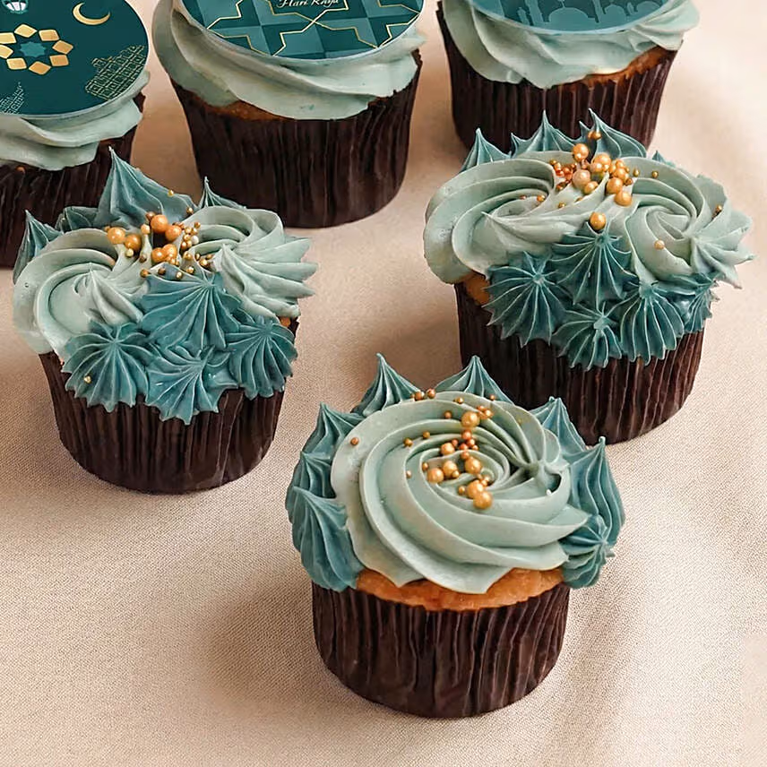 Festive Hari Raya Vanilla & Chocolate Cupcake