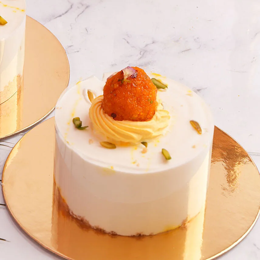 Eggless Gulab Jamun and Ladoo Cake 2 Pcs