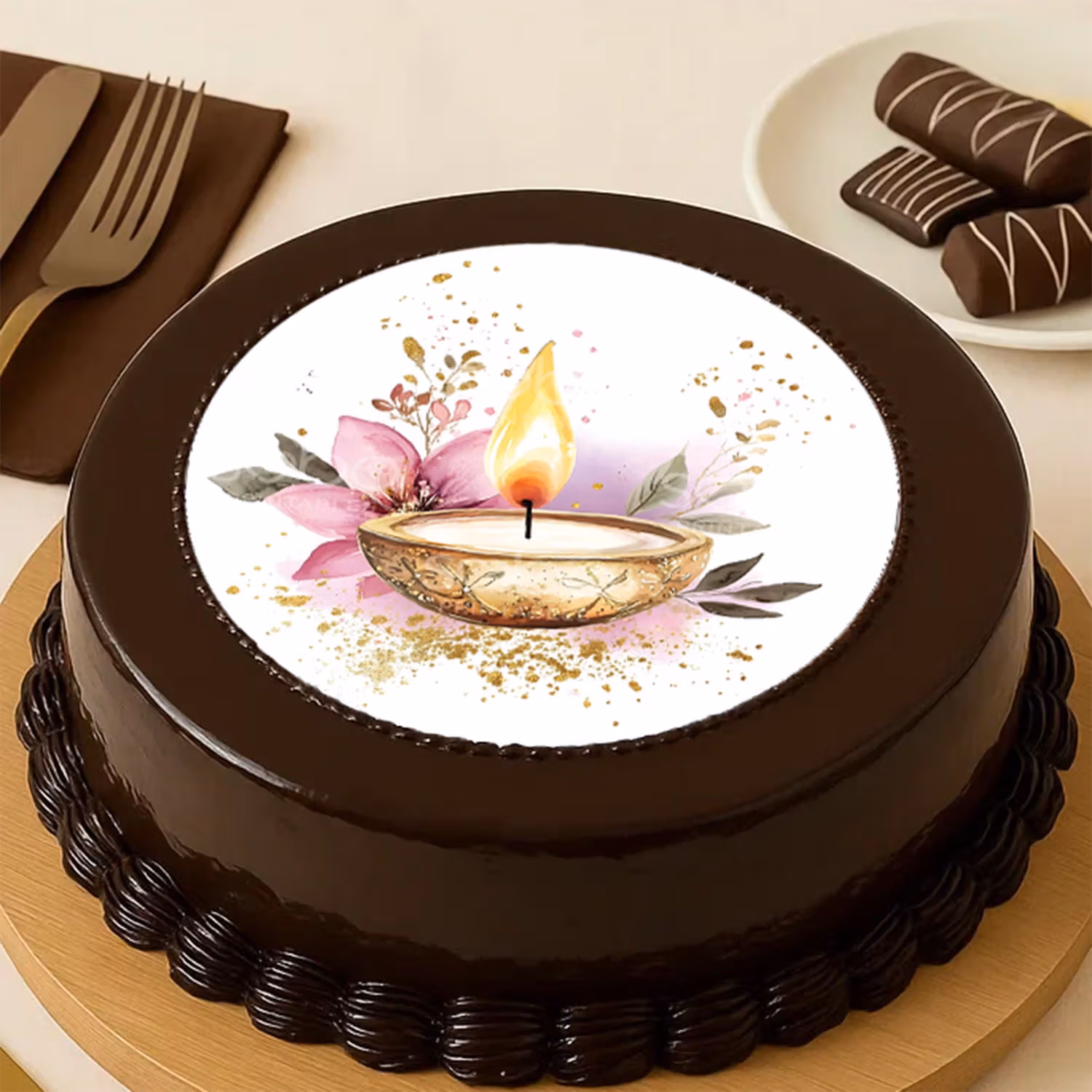 Festival of Light Diwali Chocolate Cake