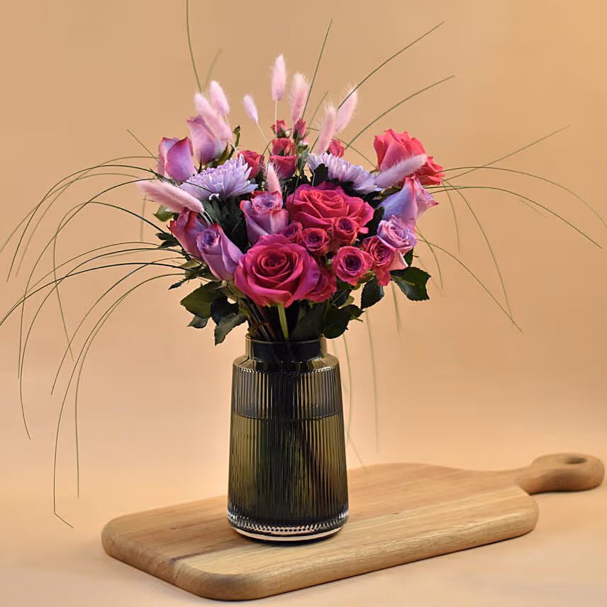 Enchanting Mixed Flowers Vase