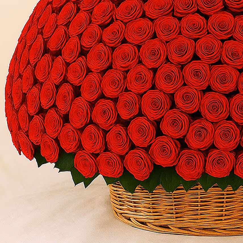 800 Red Roses Basket