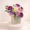 Chrysanthemum Vase n New Year Festive Cake