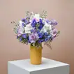 Elegant Mixed Flower Blooms in Ceramic Vase