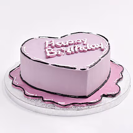 Purple Heart Infused Love Cake - Perfect Chocolate Delight for Birthdays