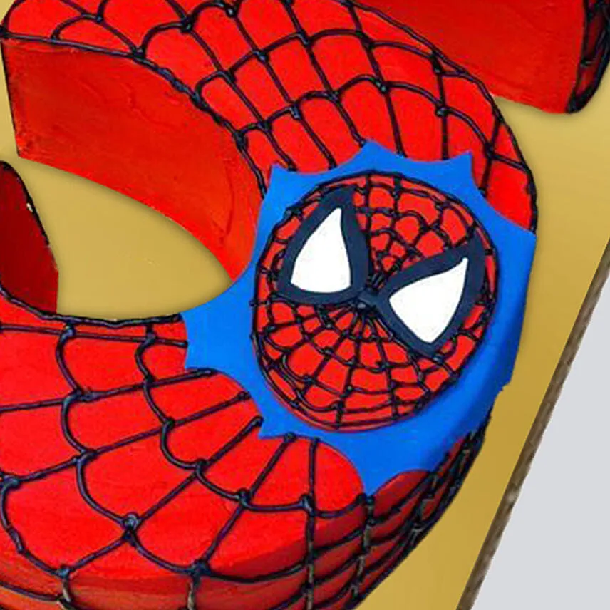 Spiderman Number 5 Cake