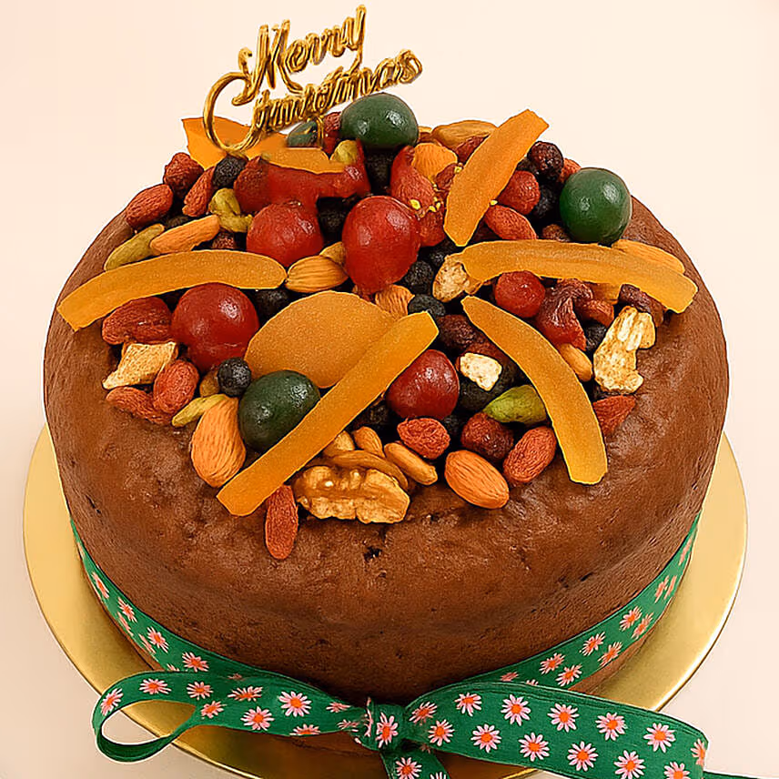 Fruit Decorated Delicious Plum Cake