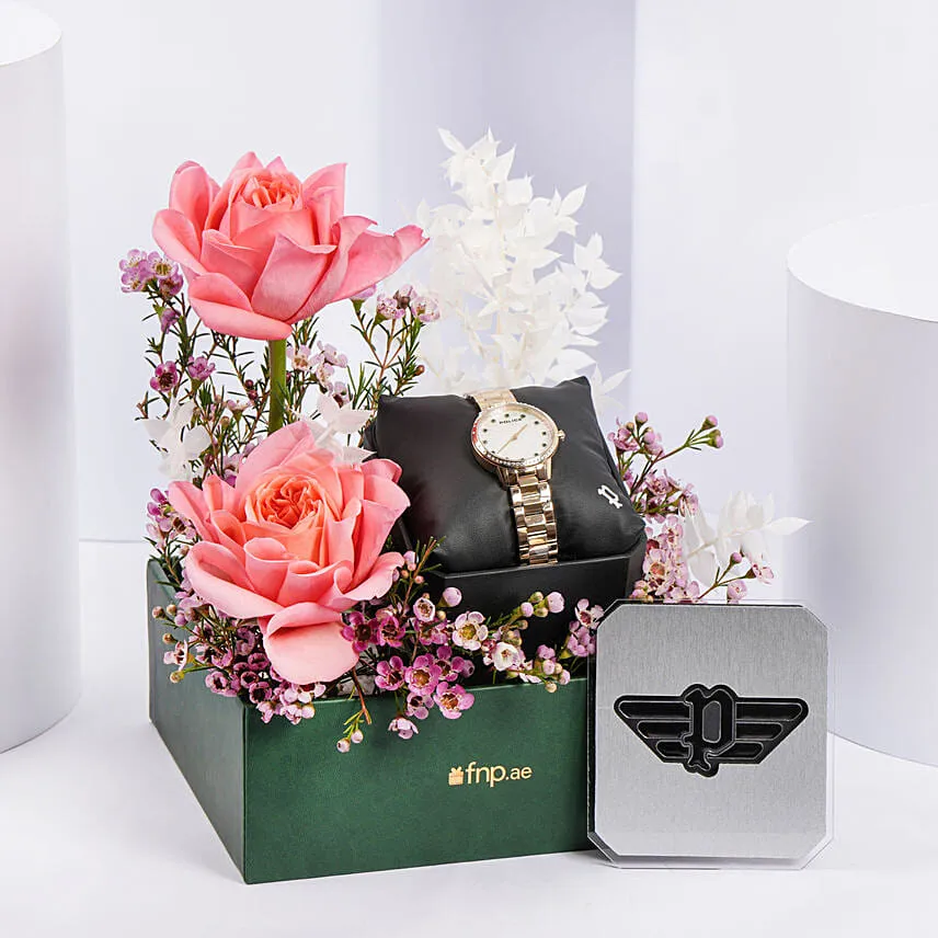 Police Watch Gold And Floral For Her