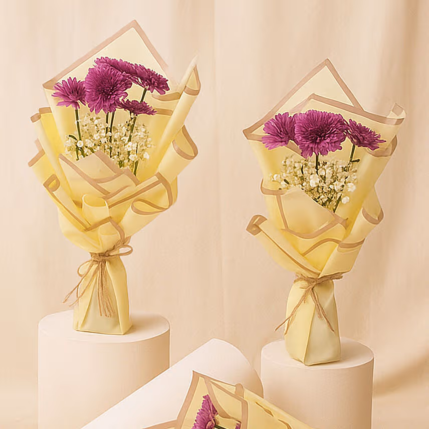 Chrysanthemum Bouquet Set of 5 For Teacher