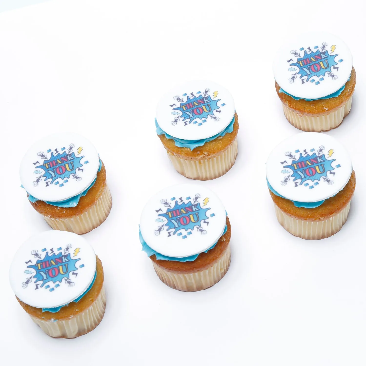 Delicious Chocolate Thank You Cupcakes - 6 Pieces