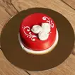 Elegant Red Roses Bouquet with Designer Chocolate Mono Cake Combo