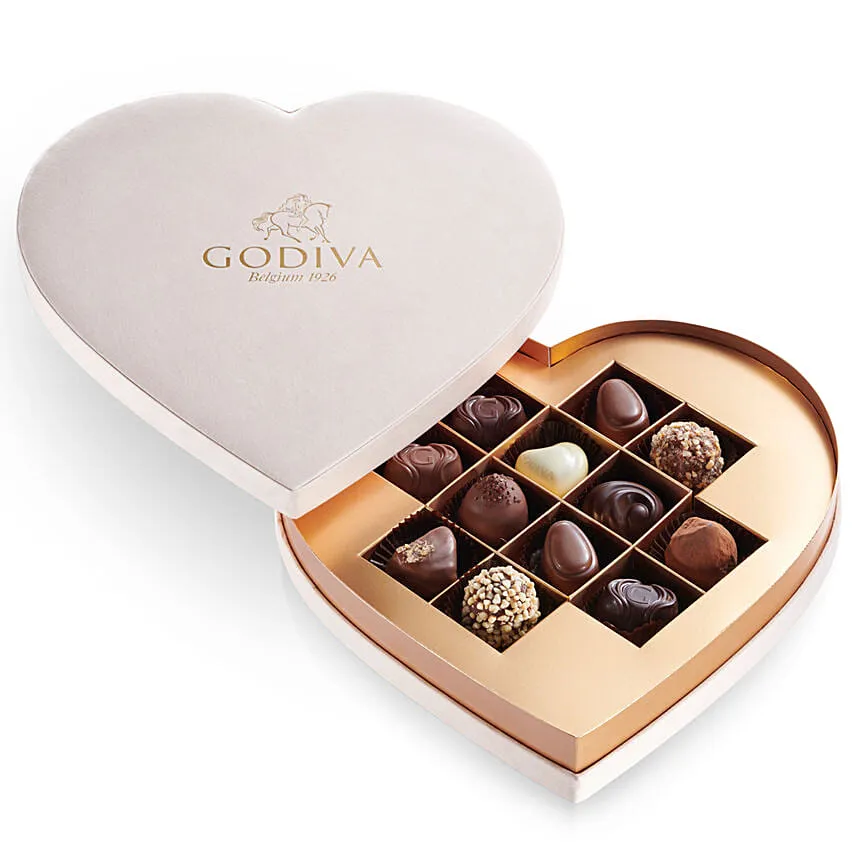 Coeur Gift Box Beige 12 Pc By Godiva