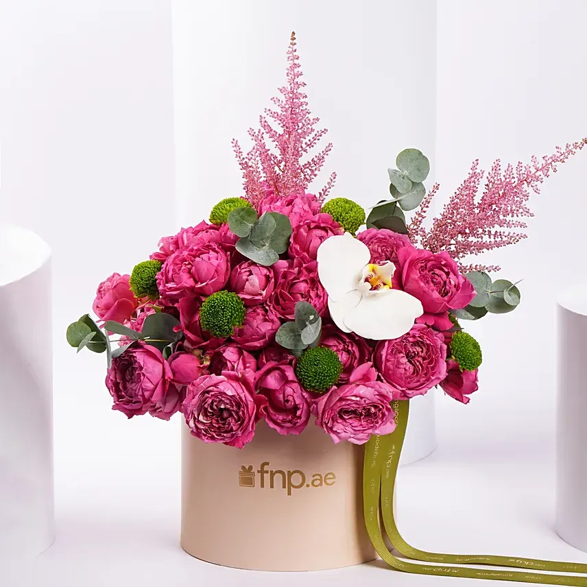 Charming Pink Rose Bloom Box