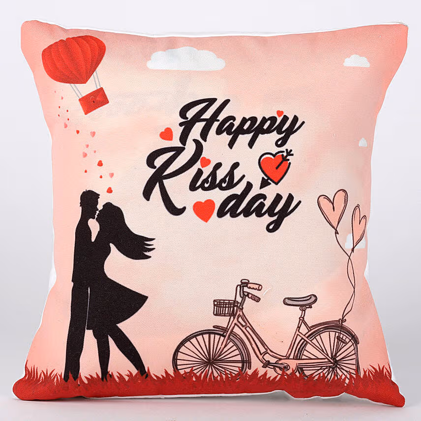 Happy Kiss Day Cushion