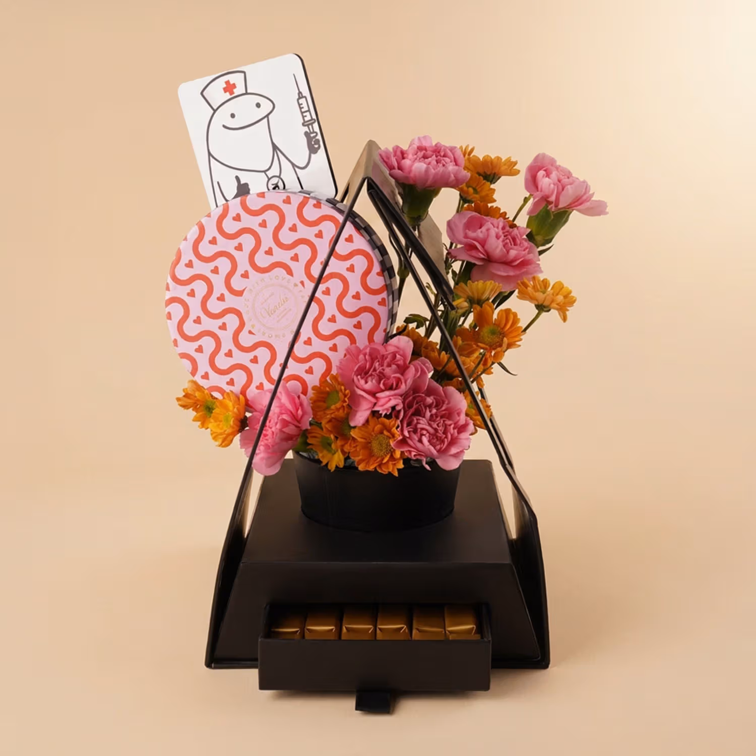 Medical Graduation COngrats Flowers & Venchi Chocolate