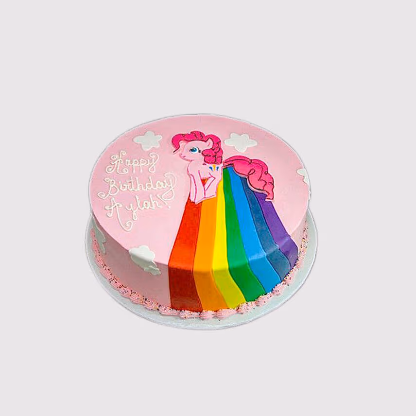 Pinkie Pie Rainbow Power Vanilla Cake
