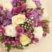 Purple Matthiola n Roses Harmony Vase