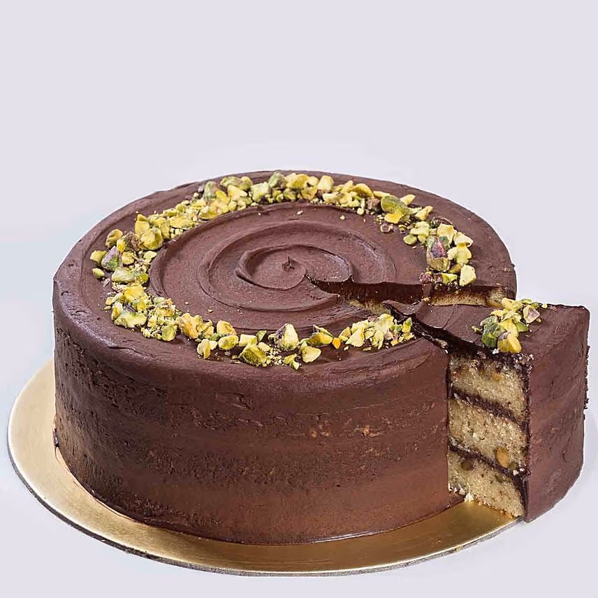 Dark Chocolate Pistachio Cake