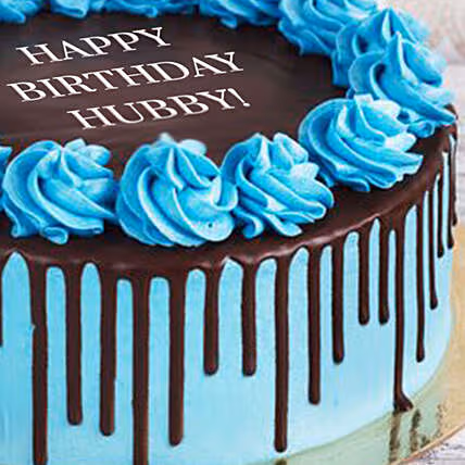 Blue Velvet Chocolate Romance Cake for Husband's Birthday