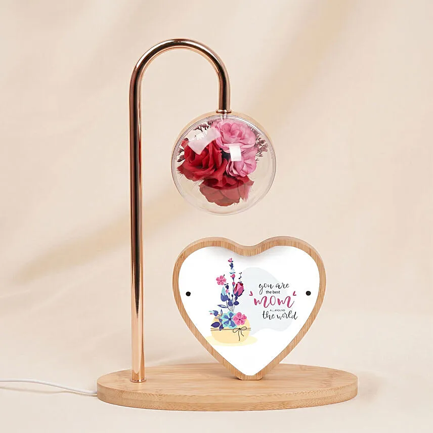 Best Mom in World Flower Lamp