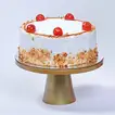 Charming Pink & Red Roses Bouquet with Delightful Butterscotch Cake