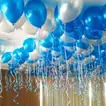 Elegant Blue and Silver Helium Balloon Decoration for Events