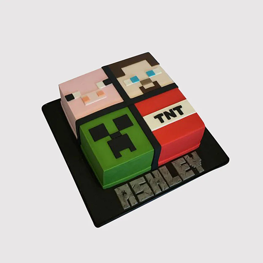 Minecraft Blocks Chocolate Cake
