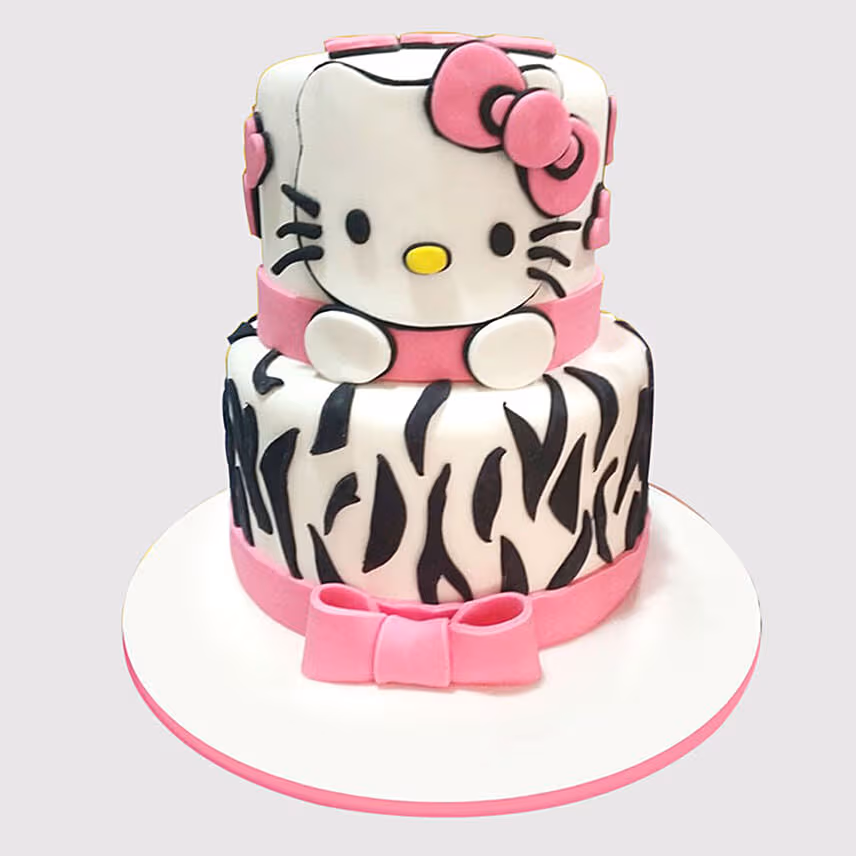2 Layer Hello Kitty Truffle Cake