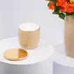 Otantik Home - Elegant Orange Roses & Candle Set in Ivory & Gold
