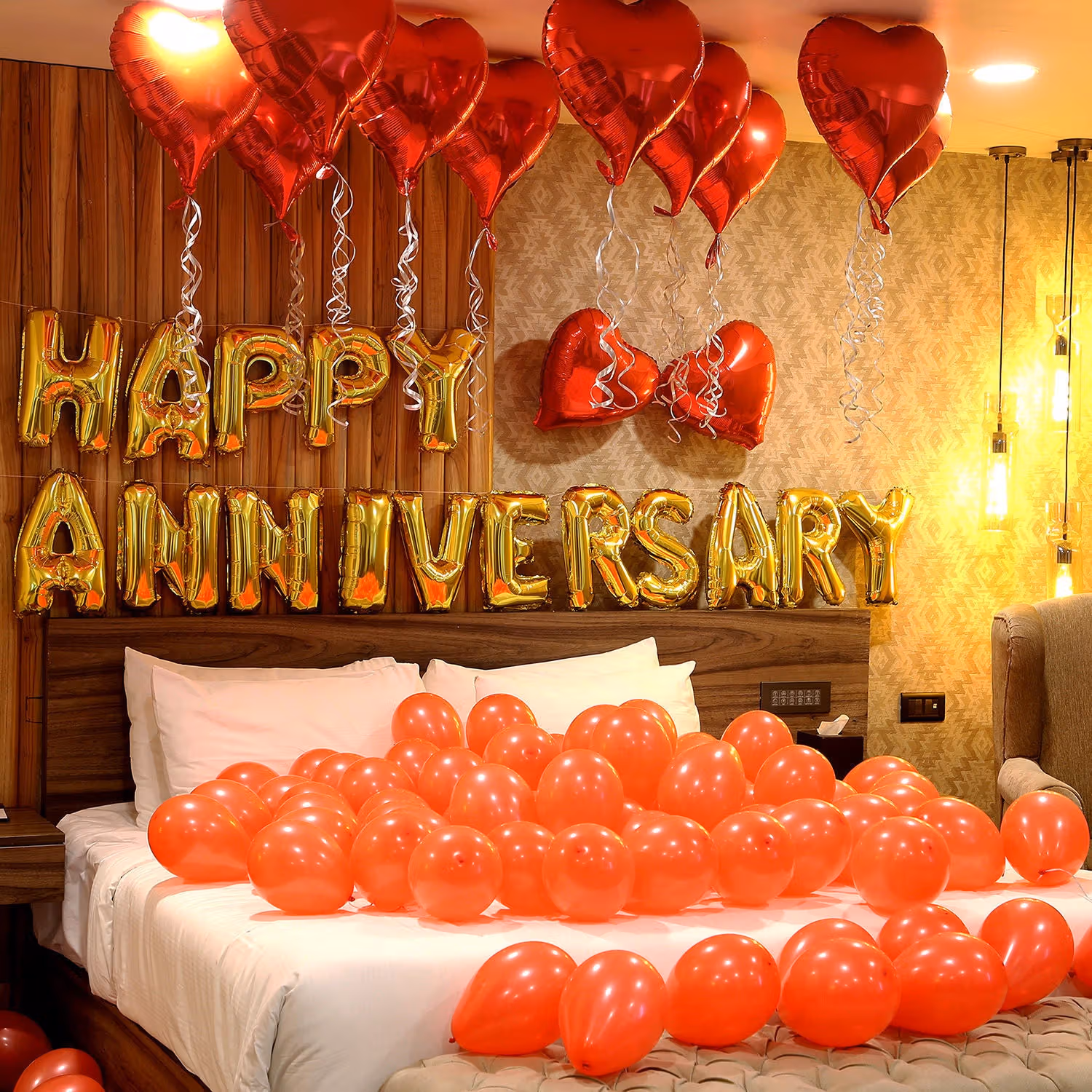 Elegant Anniversary Balloon Decor Set - Perfect for Romantic Celebrations