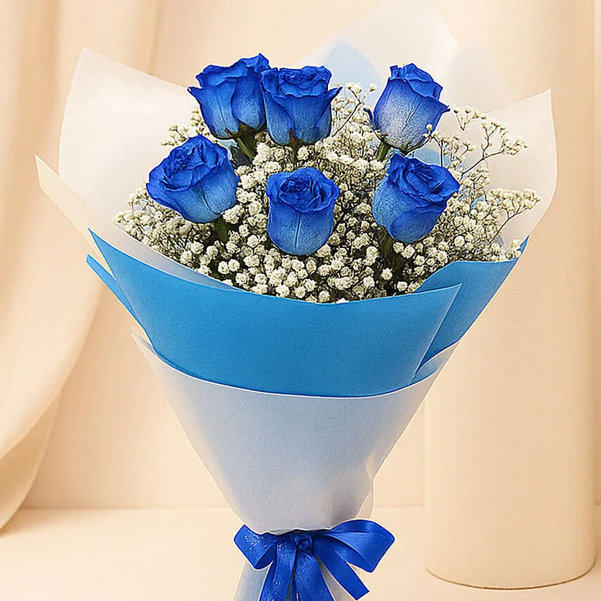 Bouquet Of Blue Roses