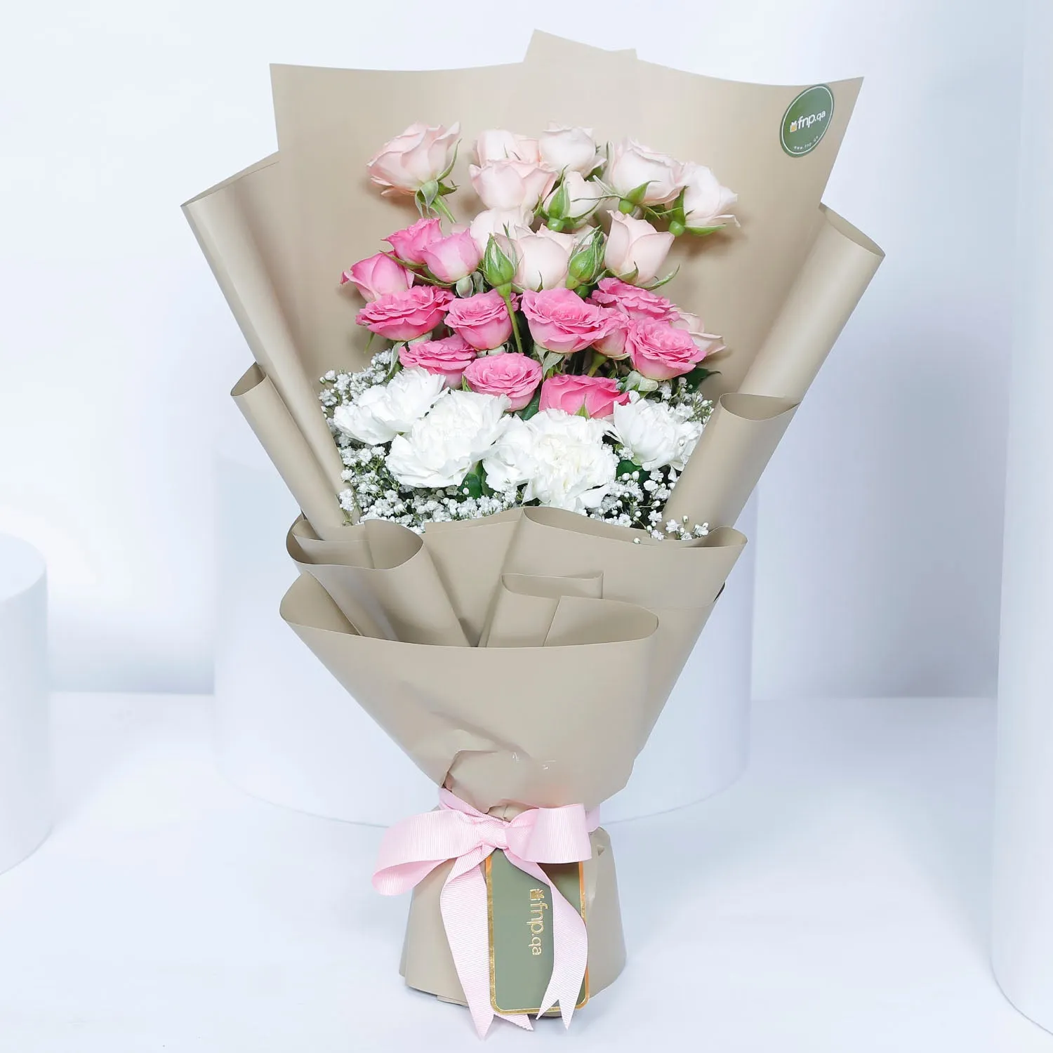 WoodWick Medium Candle and Elegant Floral Bouquet Gift Set