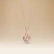 Omnia Heart Lumière Necklace in 18K Rose Gold with Diamond Accent