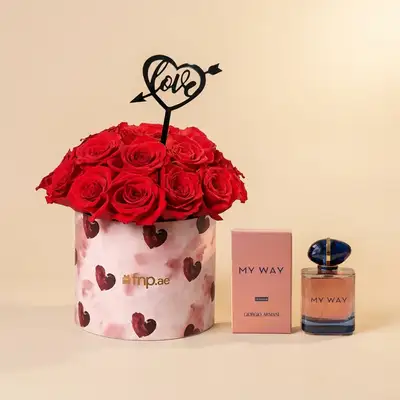 Scarlet Romance: 15 Red Roses with Giorgio Armani Perfume