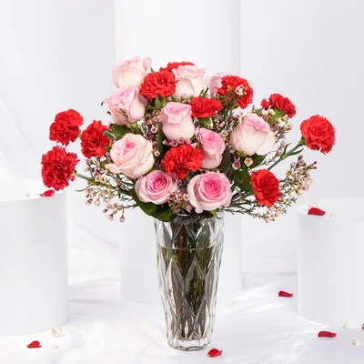 Raqia | 21 Red n Pink Flower Vase