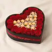 Love You Forever Rocher's n Roses Heart Box