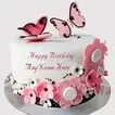 Elegant Pink Butterfly Birthday Cake - Chocolate Fondant Delight