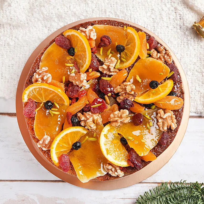 Fruit Decorated Delicious Plum Cake