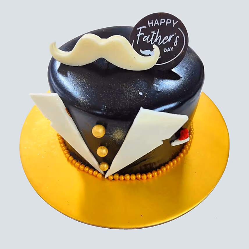 Father's Day Moustache Chocolate Mousse Cake With Jacob's Creek