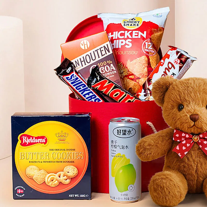 Choco Snack Hamper With Teddy