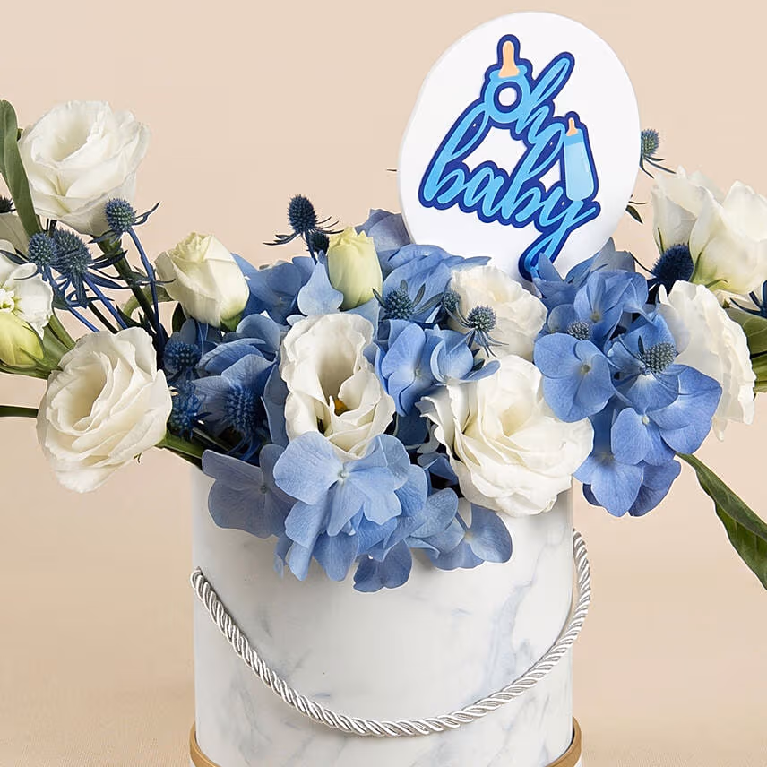 Baby Boy Celebration Flower Box