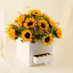 Sunflower Box with Ferrero Rocher Chocolates