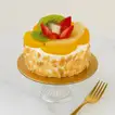 Exquisite Fresh Fruit Mono Cake - A Perfect Delight for Two