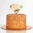 Golden Celebration: My Dad, My Hero Red Velvet Cake
