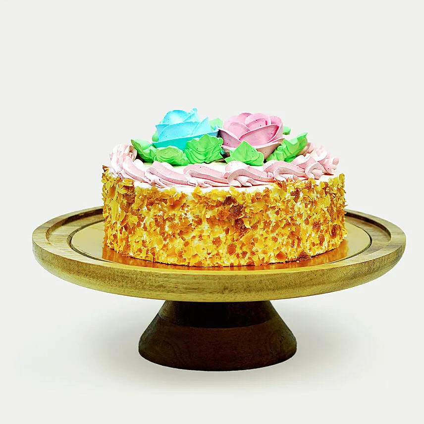 Box Of Roses With Butter Sponge Cake
