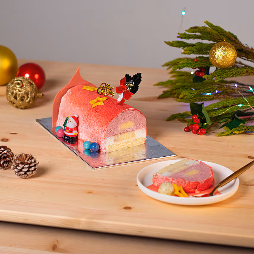 Xmas Mix Berries Yoghurt Yule Log 650G