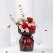 Romantic Valentine Combo: Exquisite Spray Rose Bouquet with Heart-Shaped Balloon