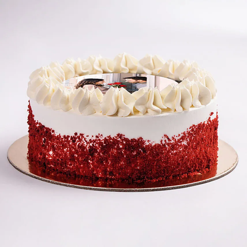 Velvety Photo Cake For Anniversary Half Kg